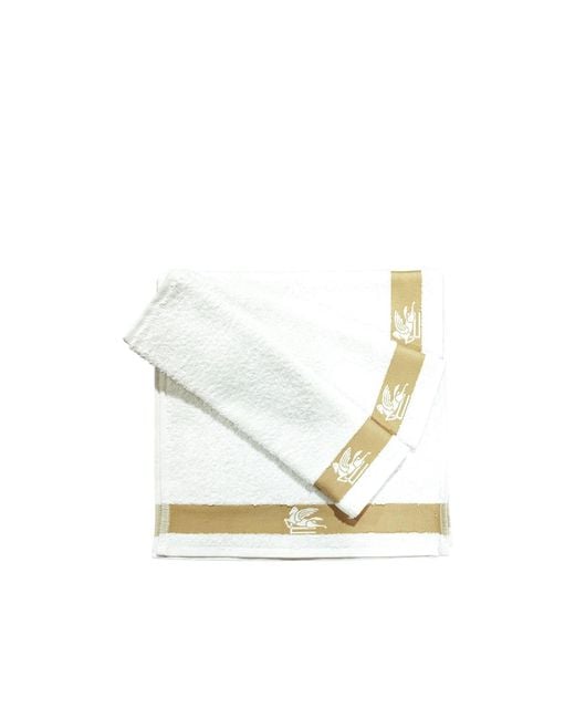 Etro White Home Dafne Embroidered Wash Set for men
