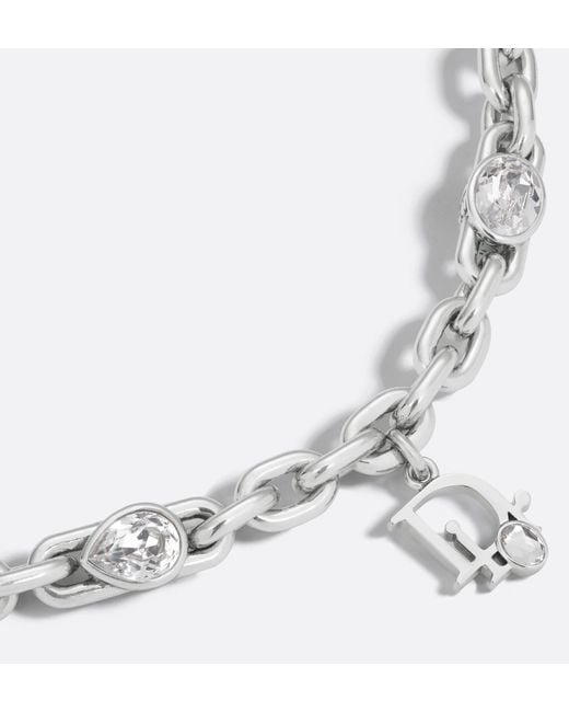 Dior White Homme Sparkle Chain Link Bracelet for men