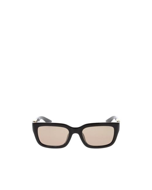 Bottega Veneta White Eyewear Rectangle Frame Sunglasses