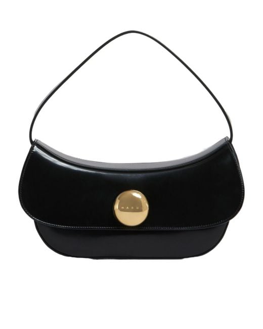 Marni Black Butterfly Medium Shoulder Bag