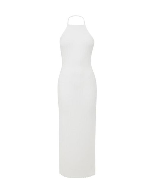 Jacquemus White Halter Neck Backless Dress