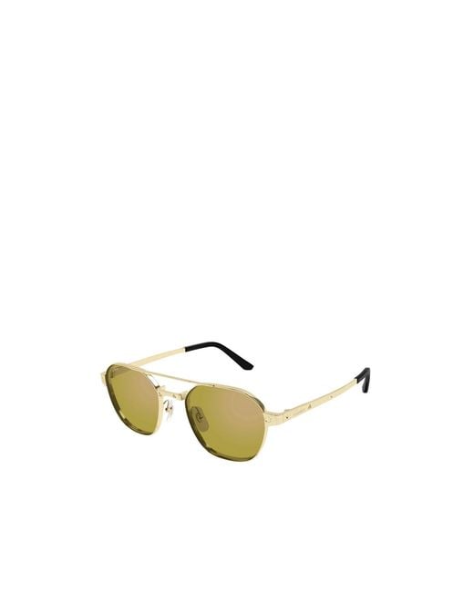 Cartier Metallic Square Frame Sunglasses for men