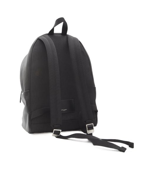 Saint Laurent Black City Zip-Up Backpack for men
