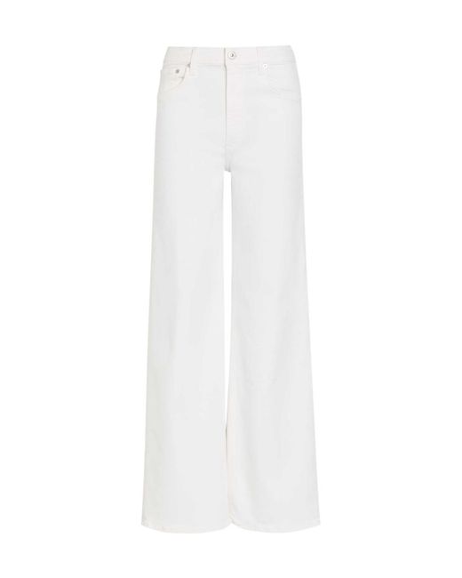 Citizens of Humanity White Lyra Long Wide-Leg Jeans
