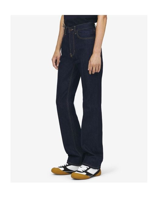 McQueen Blue Straight-Leg Slim Jeans for men