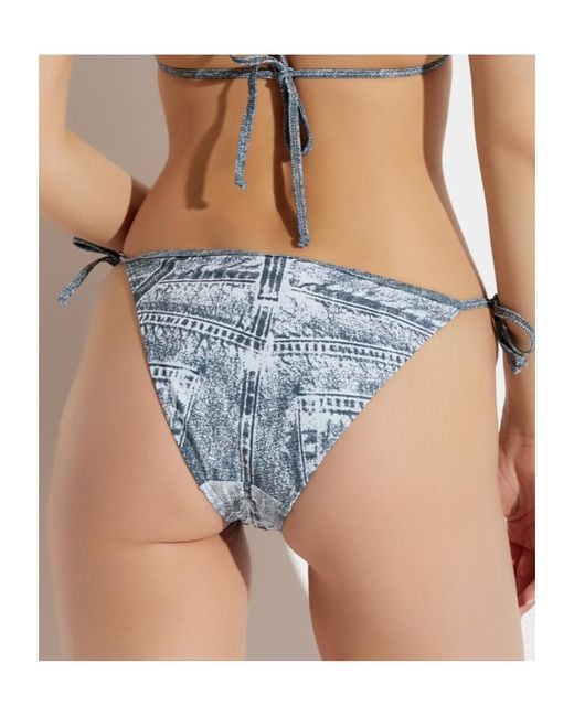 DIESEL Blue Brigittes-Dnm Tie-Side Bikini Bottoms
