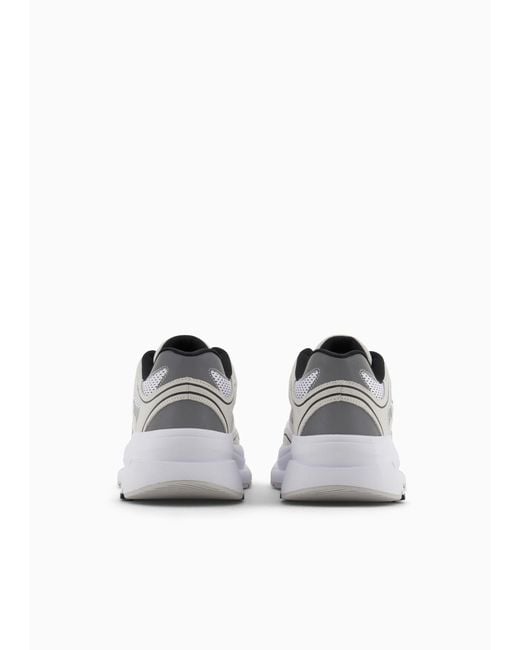 EA7 Gray Lace Up Sneakers for men