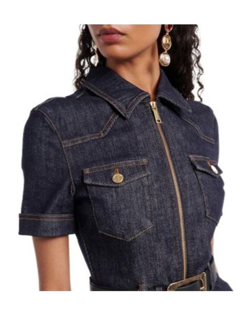 Self-Portrait Black Denim Overalls