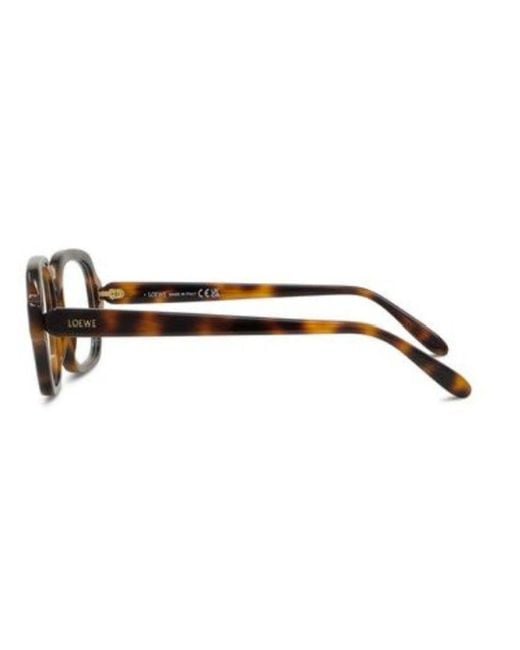 Loewe White Rectangular Frame Glasses