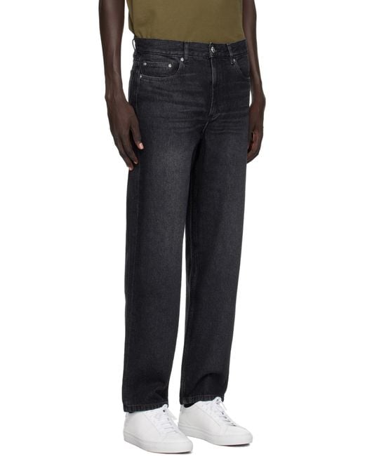 A.P.C. Black Martin Straight-Leg Jeans for men
