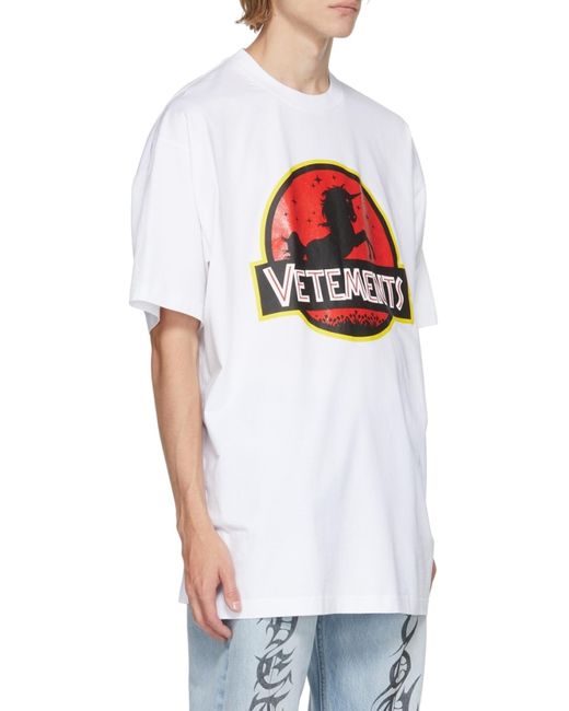 Vetements White Logo-Print T-Shirt