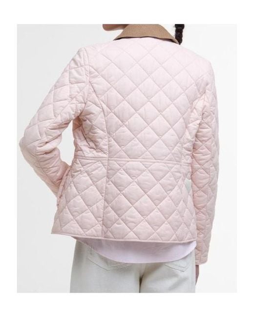 Barbour Pink Deveron Quilted Collar Jacket