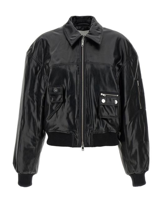 Ganni Black '7093 Future' Bomber Jacket