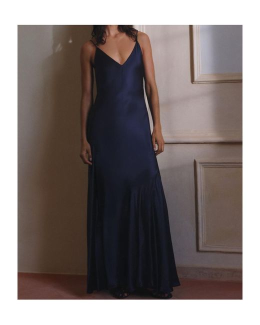 Marella Blue Satin Dress