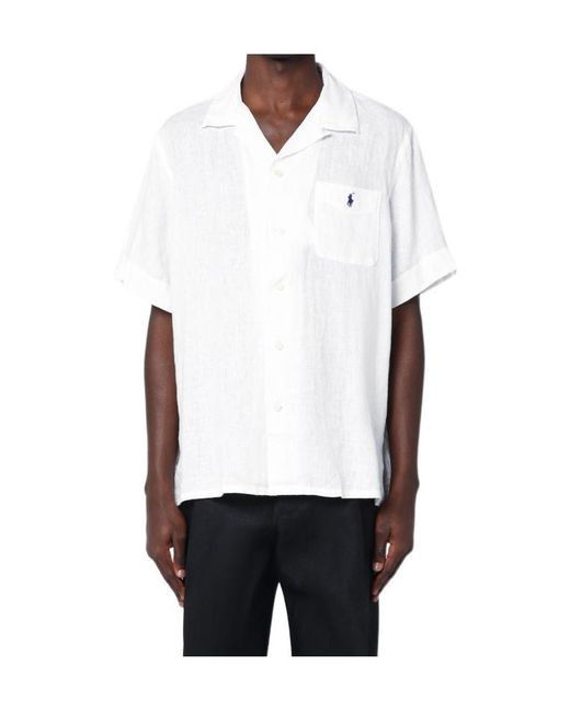 Polo Ralph Lauren Linen Shirt in White for Men | Lyst