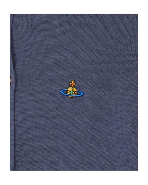 Vivienne Westwood Blue Bea Cropped Cardigan