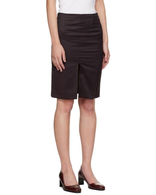 Our Legacy Brown Siren Front-Split Skirt