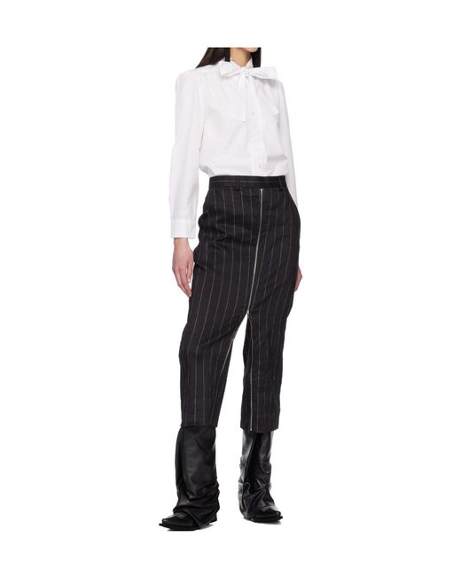 R13 Blue Front Zipper Trousers