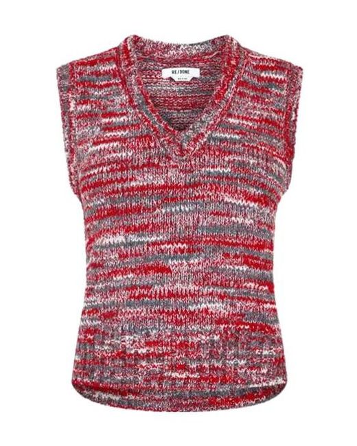 Re/done Red 60S Sweater Vest
