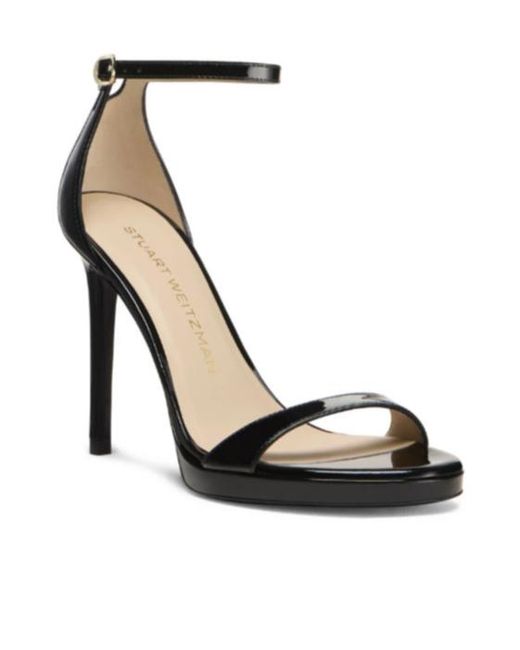 Stuart Weitzman Black Nudist Platform