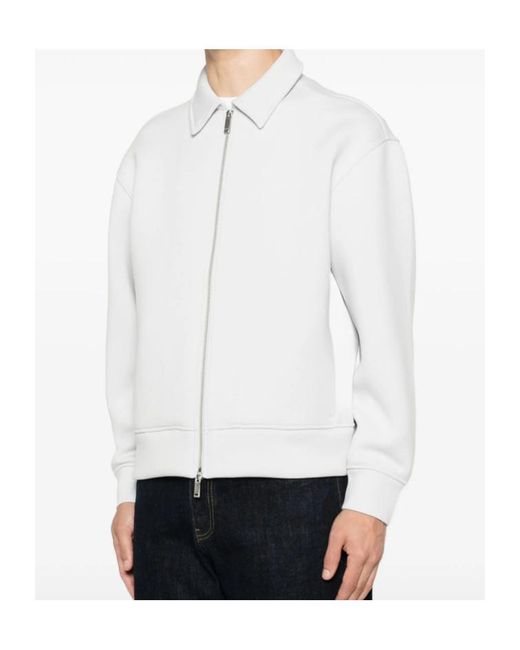 Calvin Klein White Long-Sleeved Casual Jacket for men