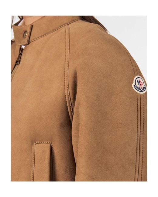 Moncler Brown Tan Suede Jacket