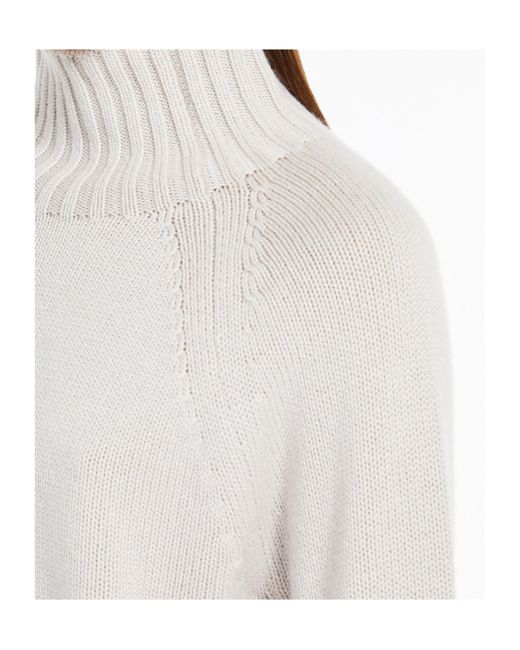 Max Mara White 'S Mantova Turtleneck Knitted Jumper
