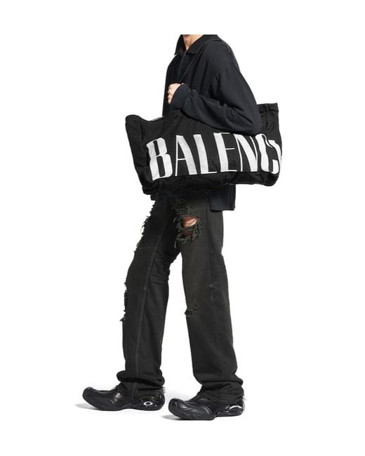 BALENCIAGA EDITOR EAST-WEST トートバッグ ラージ Balenciaga Editor East-West Large Tote Bag in Black for Men