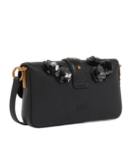 Pinko Black Baby Love Bag Slouchy Shoulder Bag