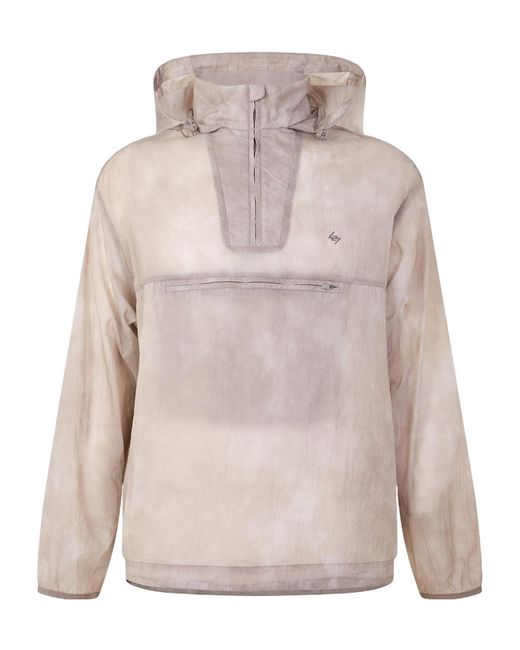 Represent Pink Tiedye Hooded Halfzip Windproof Jacket for men