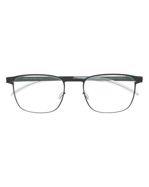 Mykita Brown Matte-Effect Square-Frame Glasses for men