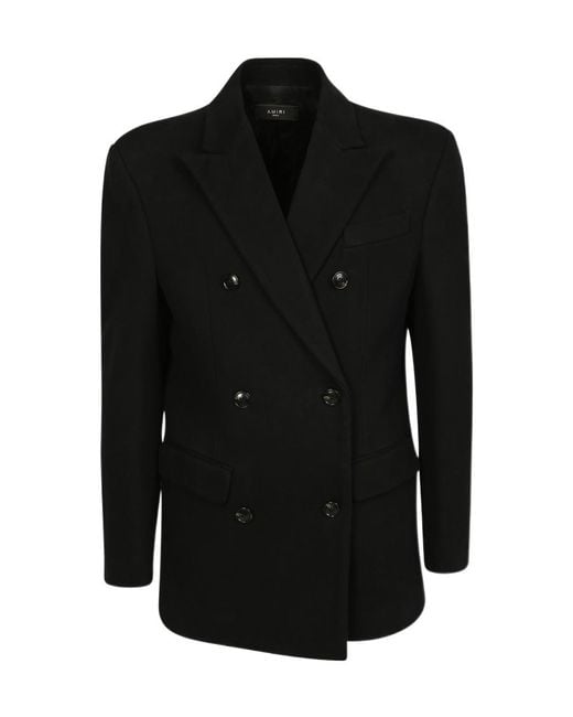 Amiri Black Double-Breasted Suit Jacket