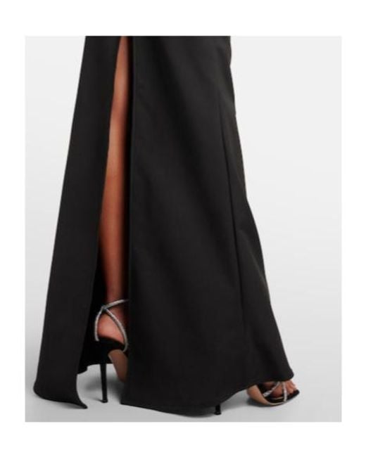 Maticevski Black Intoxicate Ruched Strapless Gown