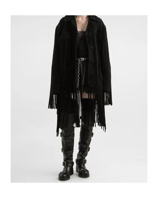 Dolce & Gabbana Black Split Leather Jacket