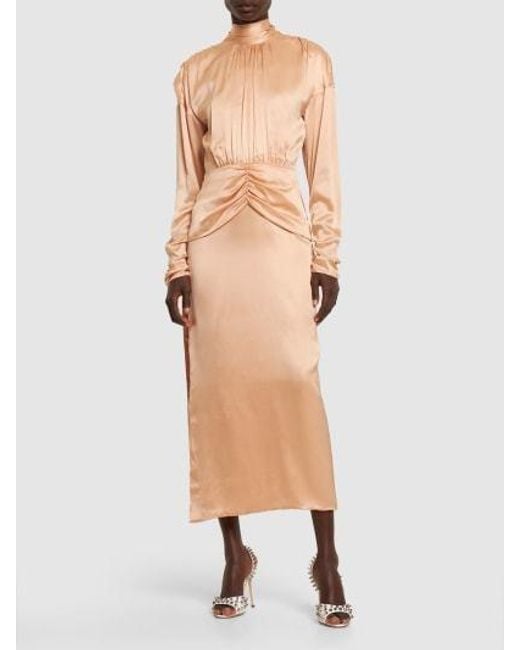 Alessandra Rich Natural Bow-Tie Dress