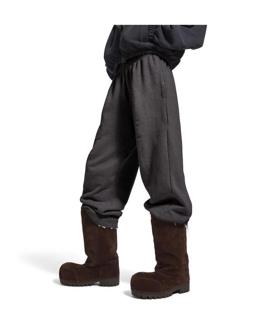 Balenciaga Gray Wide-Leg Elasticated Waist Pants for men