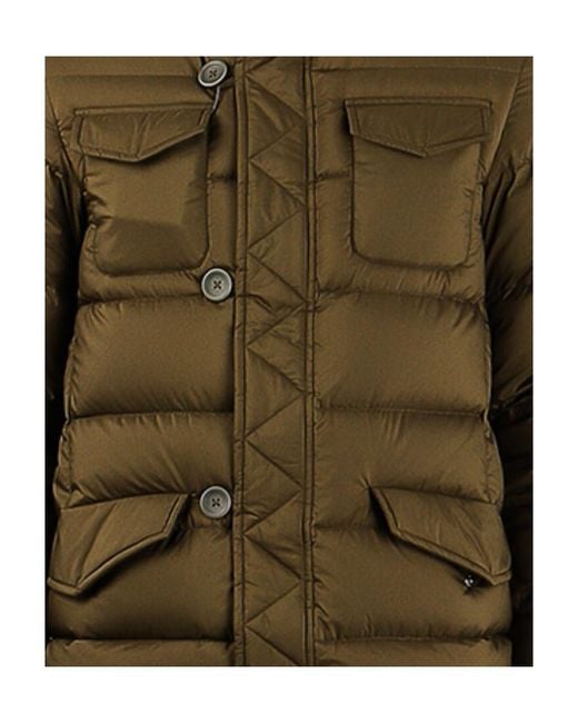 Herno Green Buttoned Down Jacket for men