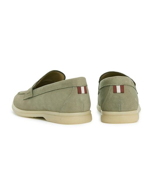 Bally Green Round-Toe Casual Shoes for men