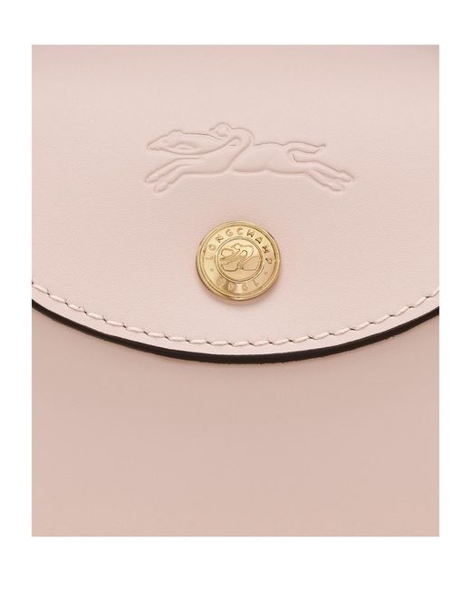 Longchamp Pink Top-Handle Leather Mini Bag