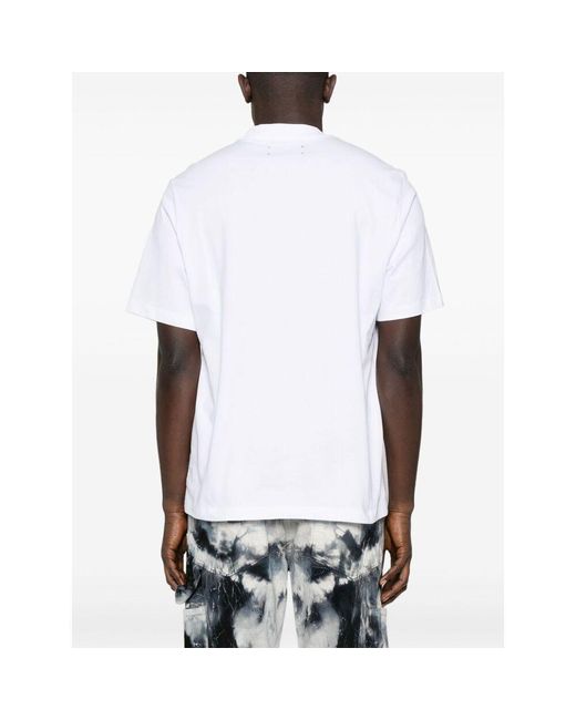 Amiri White Logo Printed Crewneck T-Shirt for men