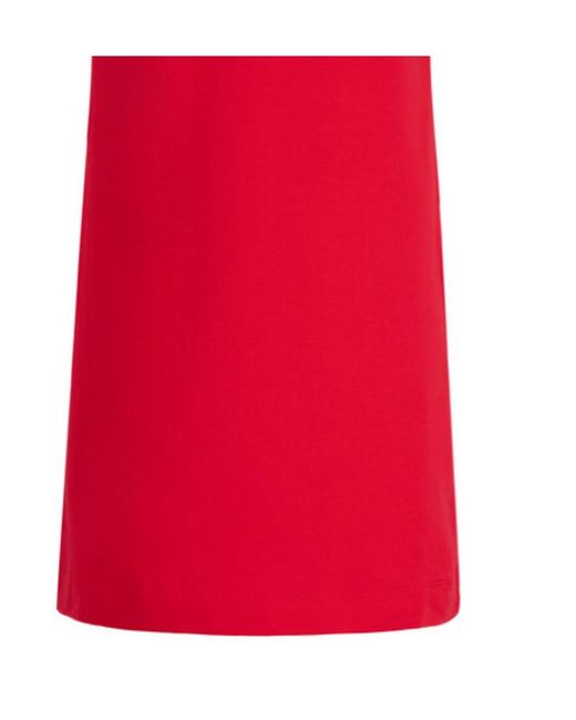 Moschino Red Logo Details T-Shirt Dress