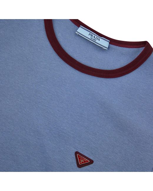 Prada Blue Logo T-Shirt
