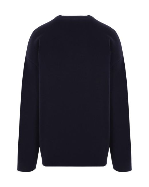 Loewe Blue Logo Detailed Crewneck Jumper for men