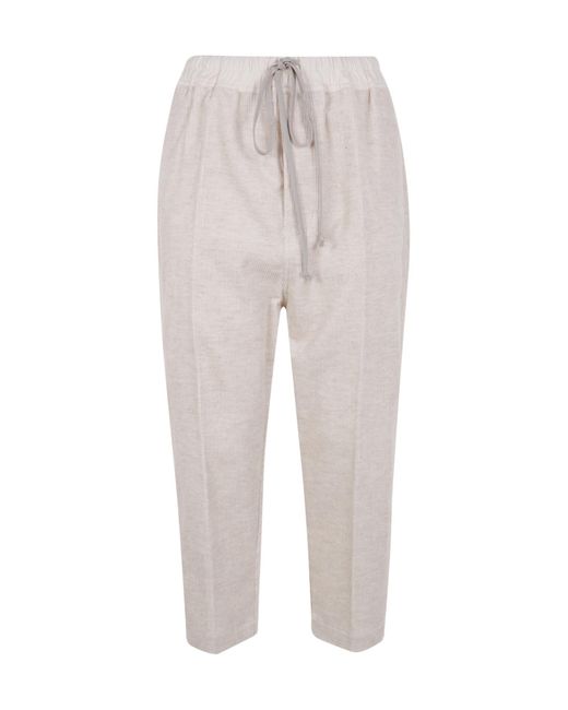 Rick Owens Gray Drawstring Pocket Trousers