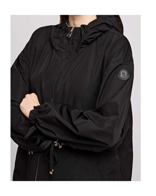 Moncler Black Shaverne Hooded Shell Parka