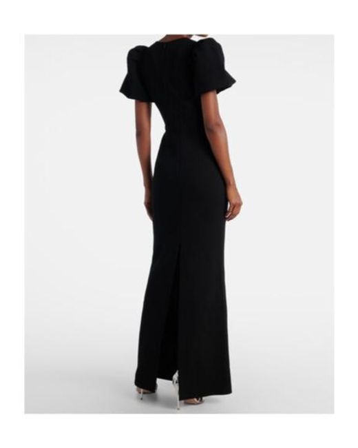 Rebecca Vallance Black Violetta Bow-Detail Gown