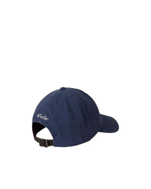 Polo Ralph Lauren Blue Baseball Cap With Flag for men