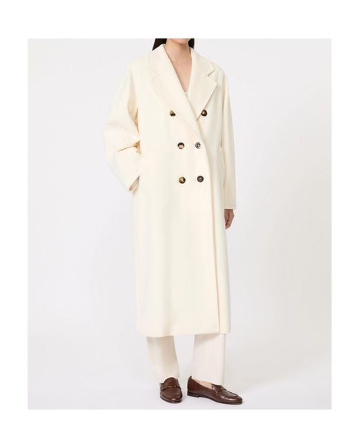 Max Mara Natural Madame Double-Breasted Belted Coat
