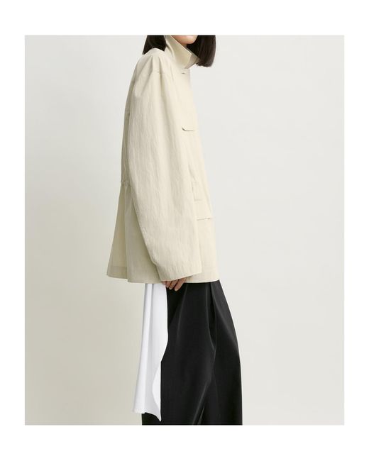 Totême  Natural Totême Collared Drawstring Jacket