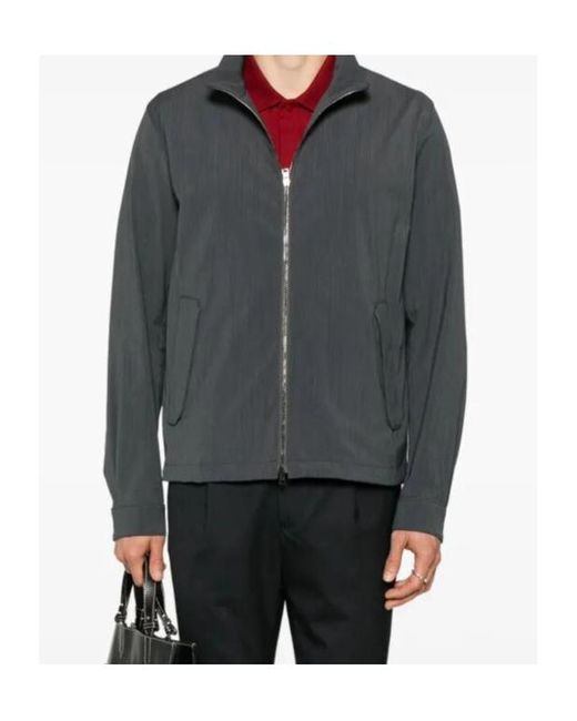 Herno Gray Lightweight Bomber Jacket for men